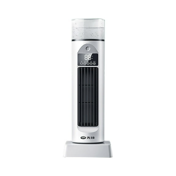 White Home Tower Air Cooler Fan, 6-Speed With Remote, 100Ml Water Tank Humidifying, Usb Powered, Timer Function, 370X125Mm