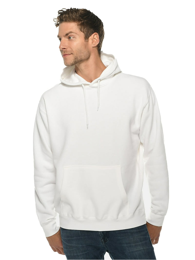 Essential Cotton Blend Unisex Pullover Hoodie - White, Sizes