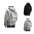 thumbnail image 1 of White Hoodie Womens Hoodie Oversized Sweatshirt Casual Lightweight Zip Up Hoodie Women's Hooded Sweatshirt With Unique Backpack Design Casual Pullover For Daily Wear Outdoor Activities, 1 of 9