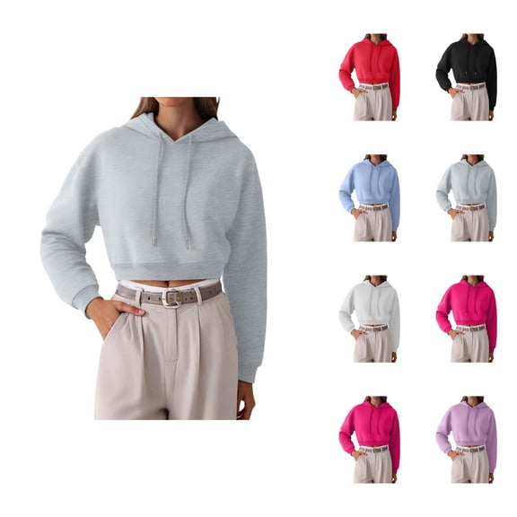 White Hoodie Womens Hoodie Oversized Sweatshirt Lightweight Zip Up Hoodie Outfit Women's Casual Short Hooded Sweatshirt With Pockets Drawstring Pullover For Spring Summer Fall Everyday Wear