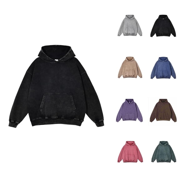 White Hoodie Womens Sweatshirt Oversized Hoodie Lightweight Zip Up Hoodie Women Distressed Women's Hoodie Oversized Washed Pullover Casual Streetwear Comfortable Soft Lined Sweatshirt For Women