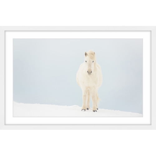 "White Horse Comes" Framed Painting Print