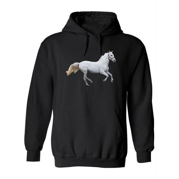 White Horse Galloping Hoodie Women -SPIdeals Designs, Female Medium