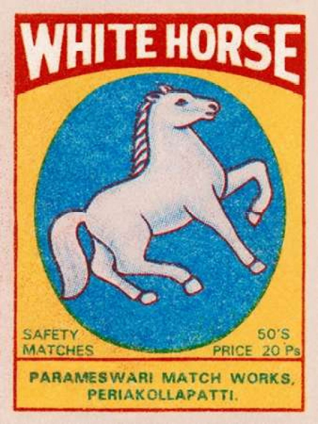 White Horse Matches Canvas Art - Phillumenart (18 x 24)