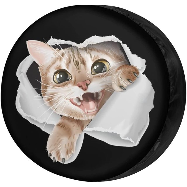 White Horse Pattern Spare Tire Cover DustProof Wheel Tire Cover Fit