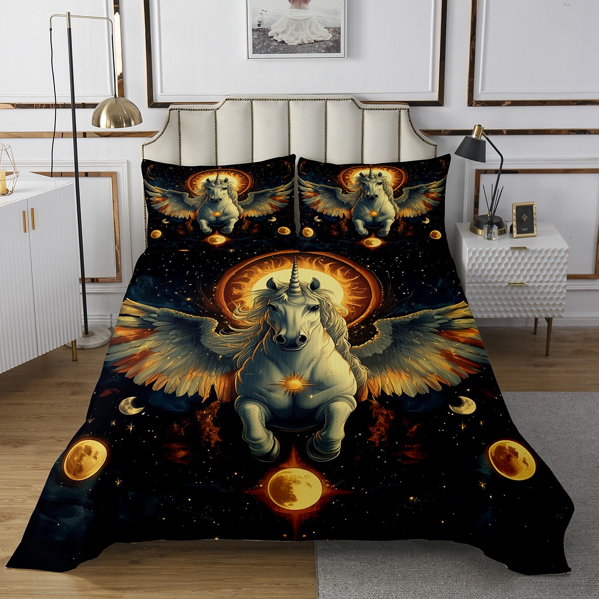 Yuletide Horse Quilted Sofa Cover GFTOYC1842