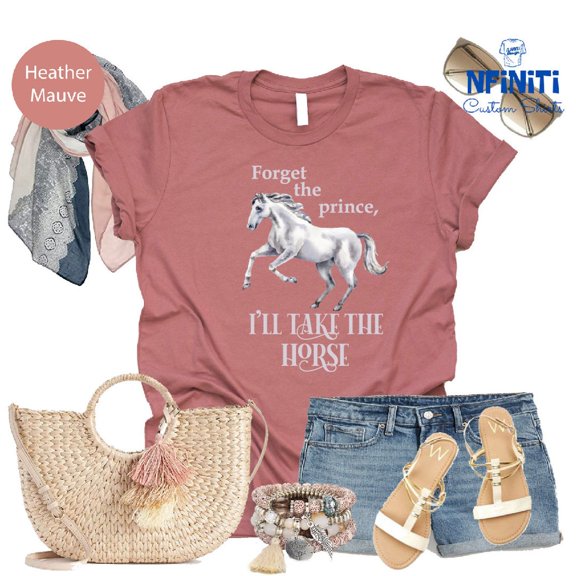 White Horse T-Shirt: Equestrian Girl, Farm Life Tee TSHIRT All Size S-5XL