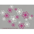 thumbnail image 1 of White Hot Pink Daisy Wall Stickers 16 Vinyl Decals for Home Decor, 1 of 2