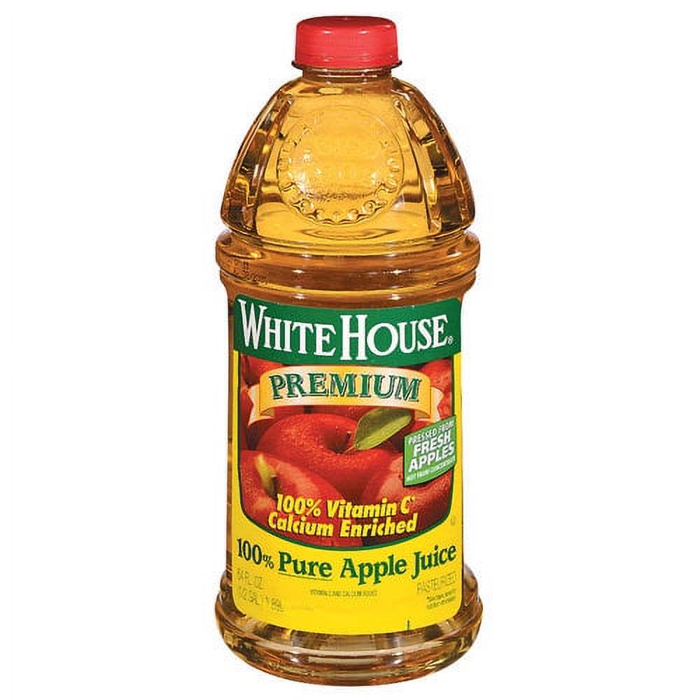 White House 100 Pure Premium Calcium Enriched Apple Juice, 64 Fl. Oz.