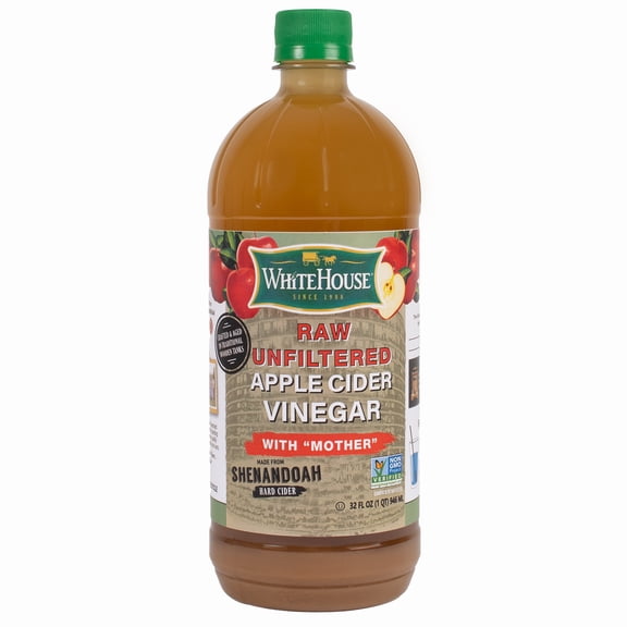 White House All Natural RAW Unfiltered Apple Cider Vinegar, 32 fl oz