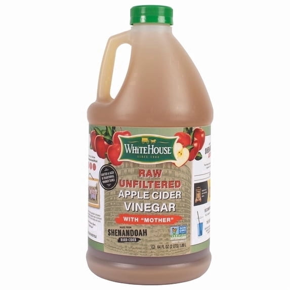 White House All Natural RAW Unfiltered Apple Cider Vinegar, 64 fl oz