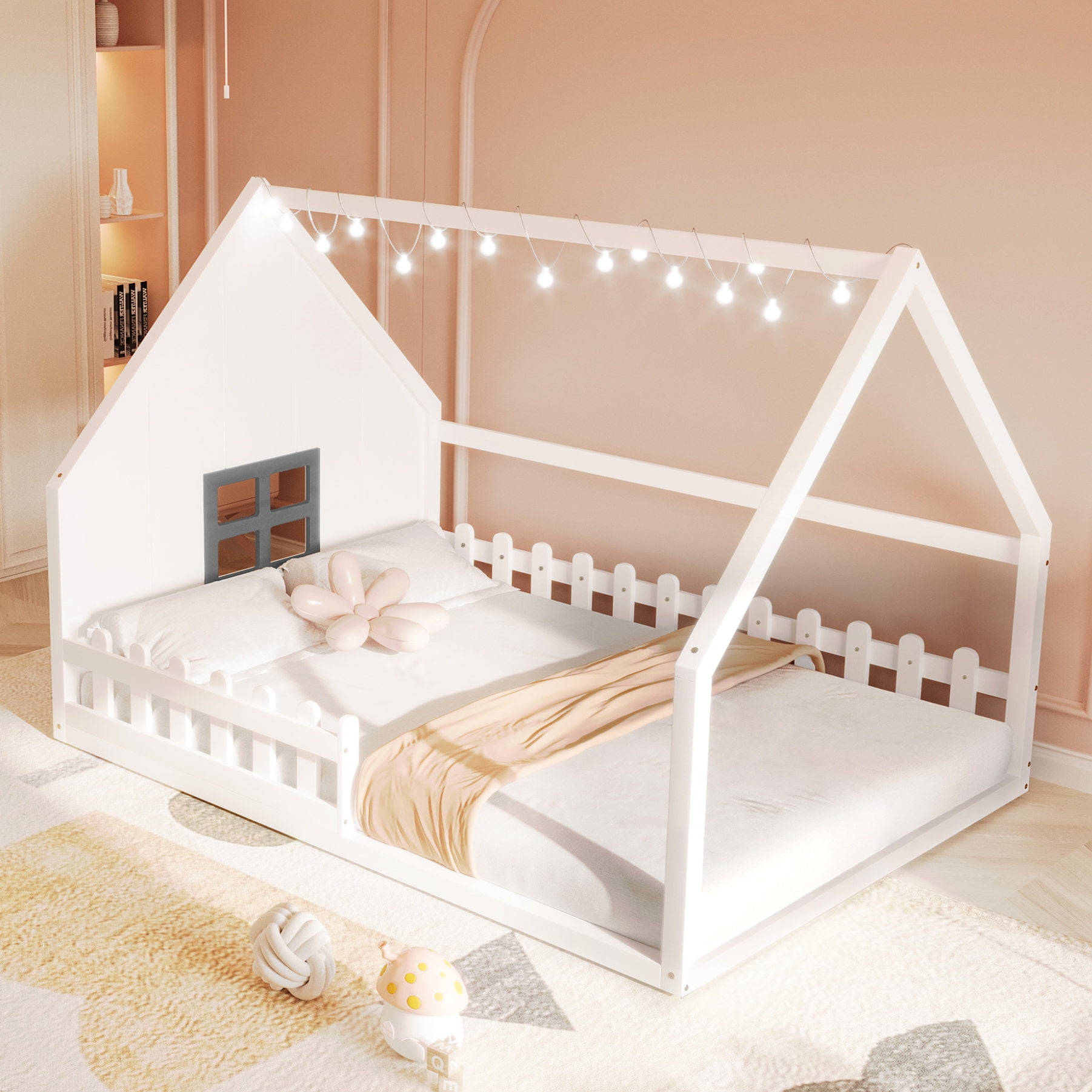 White House Bed with Window Feature | Bedroom, Bring Country Charm