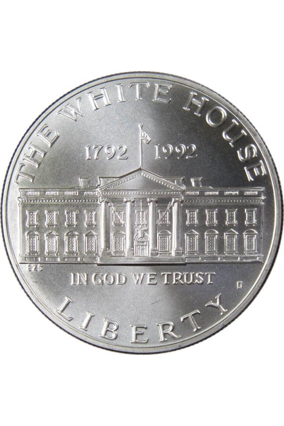White House Commemorative Dollar 1992 D BU Choice Uncirculated Silver