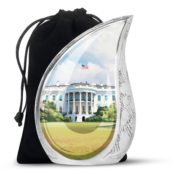 White House Cremation Urn Human Ashes, Remembrance Urns for Human Ashes Adult Female, Ash Holders for Human Ashes, Urns for Human Ashes Adult Man Women, Funeral Urn, Ashes Urns Human Remains 10 inch