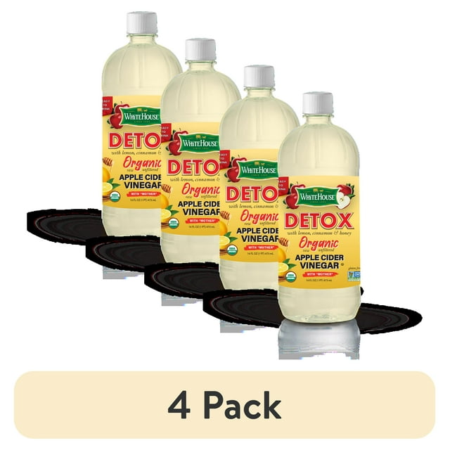 White House Detox Apple Cider Vinegar, 16 fl oz(4 pack)