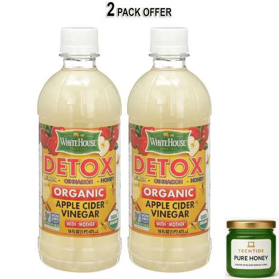 White House Detox Apple Cider Vinegar, 16 fl oz Bottle