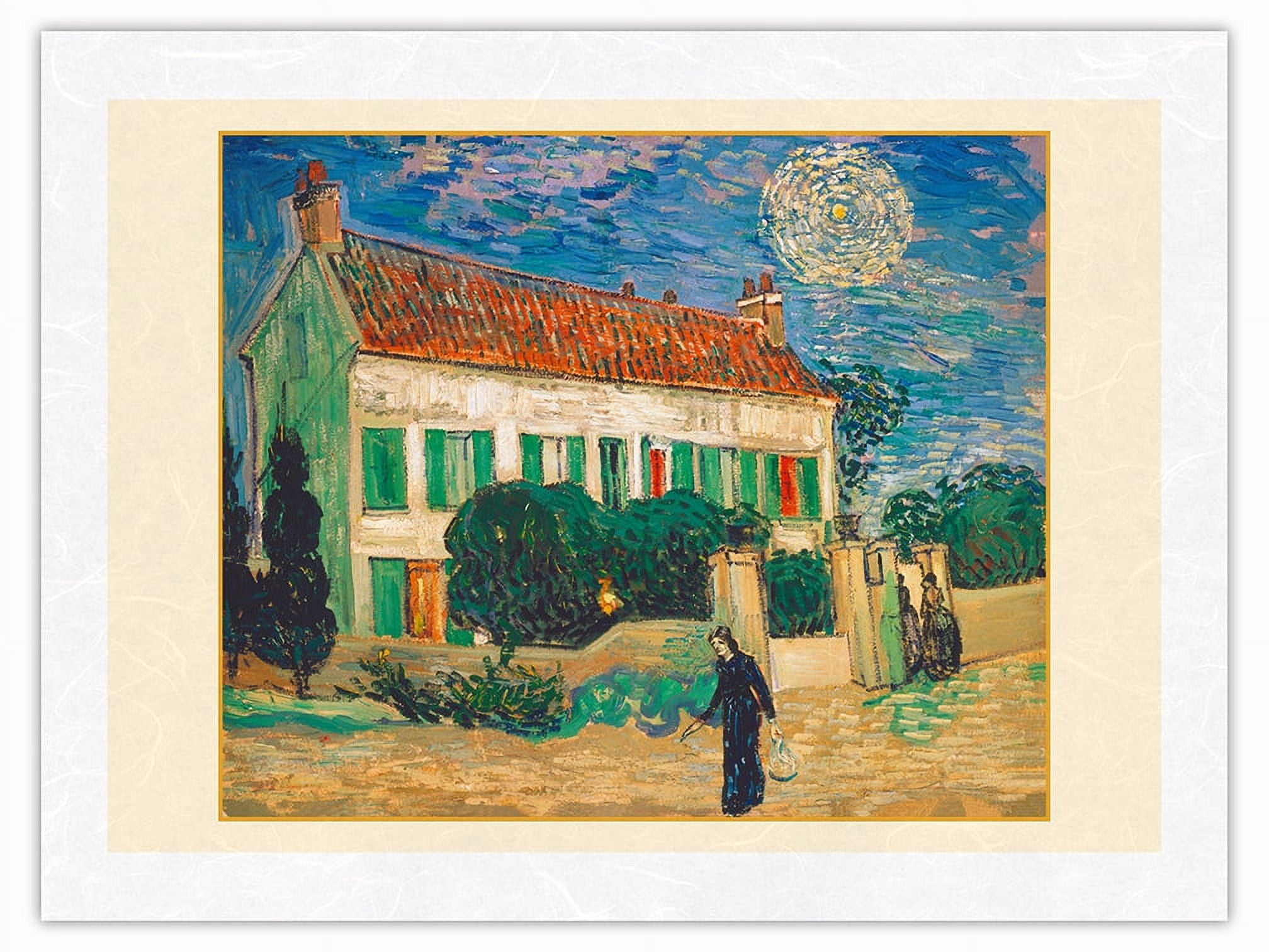 White House at Night - Auvers-sur-Oise France - From an Original Color ...