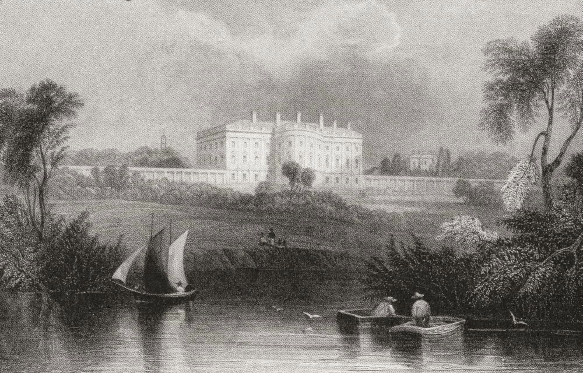 The White House Washington DC United States of America in 1860 From Edward VII His Life and Times published 1910 Canvas Art - Ken Welsh Design Pics (34 x 22)