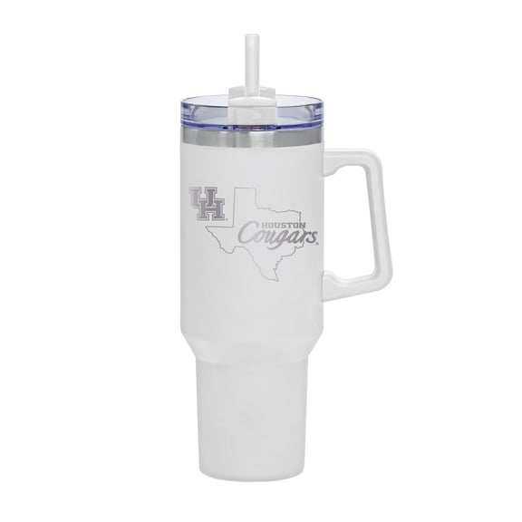 White Houston Cougars 40oz. Rocky My State Tumbler