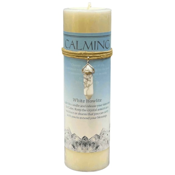 Crystal Energy Pillar Candle Calming