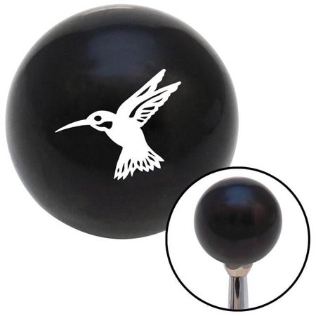 White Hummingbird Black Shift Knob with M16 x 1.5 Insert Shifter Auto Manual Custom