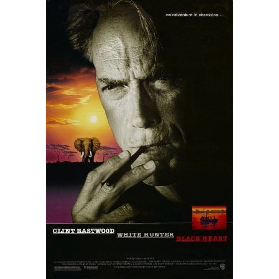 White Hunter Black Heart Poster 24Inx36In Art Poster 24x36 Multi-Color Square Adults AB Posters