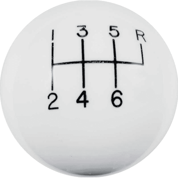 White Hurst Style 6 Speed Shift Knob 1993-2002 Pontiac Firebird and Trans AM