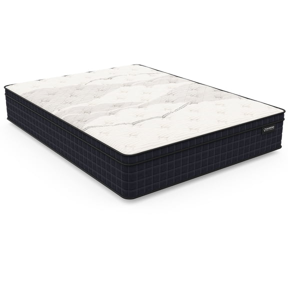 White Hybrid Cal King Mattress | Medium Feel for Peaceful Rest | Polyurethane Base Material | Reduces Tossing and Turning