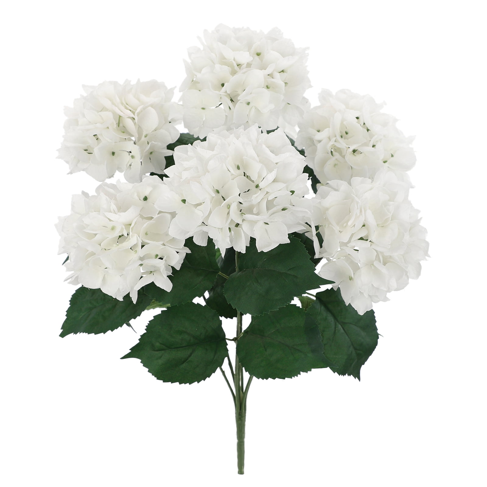 White Hydrangea Faux Floral Tabletop Arrangement