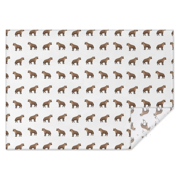 White Hyena Pattern Rectangle Tablecloth 60"x84",Waterproof Polyester Rectangle Table Cloth, Wipeable Spillproof Polyester Tablecloth for Dining, Camping, Indoor and Outdoor