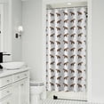 thumbnail image 1 of White Hyena Pattern Shower Curtain 36"x72" ,Bathroom Decorative Shower Curtains Set with 12 Hooks,Modern Waterproof Washable Shower Curtain, 1 of 6