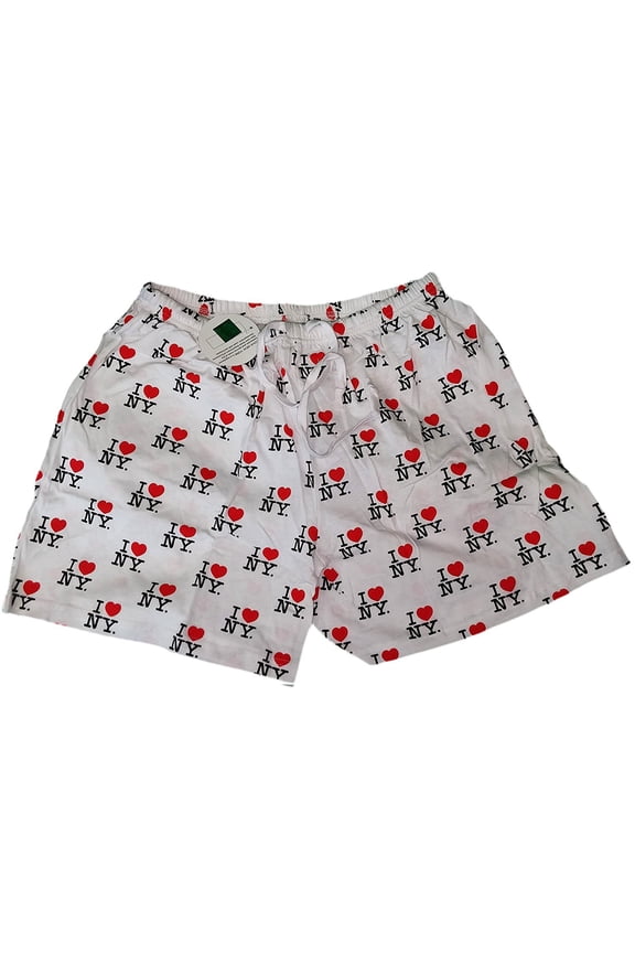 White I Love NY Boxer Shorts Unisex Sleepwear New York Souvenir Gift Medium