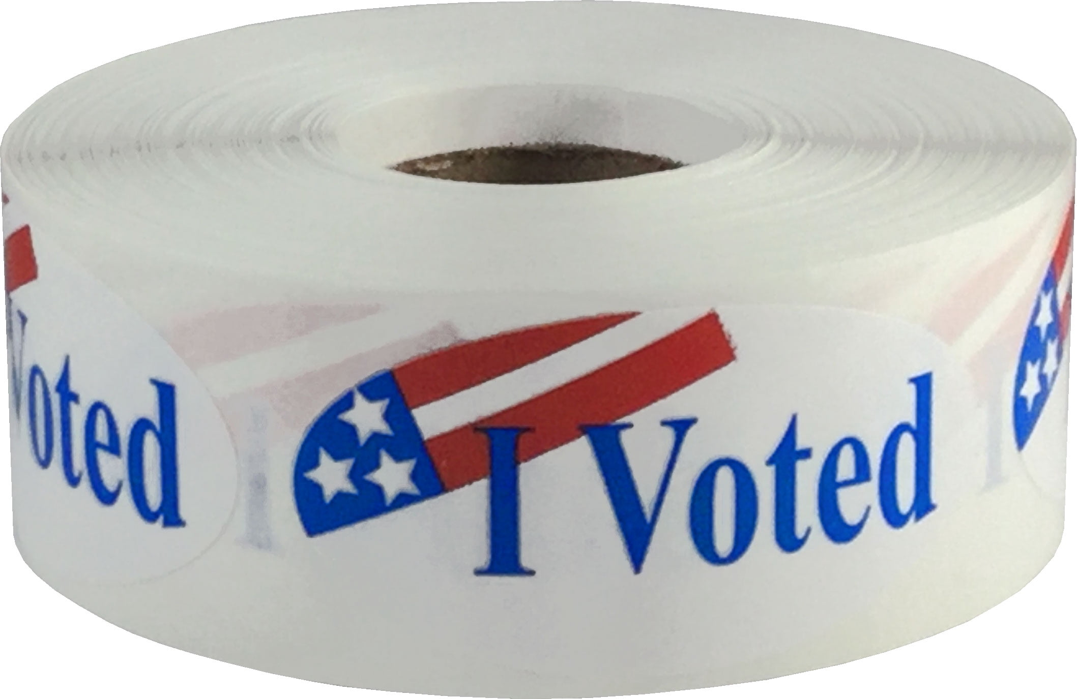 White I Voted Oval Stickers, 2 x 1 Inch in Size, 500 Labels on a Roll ...