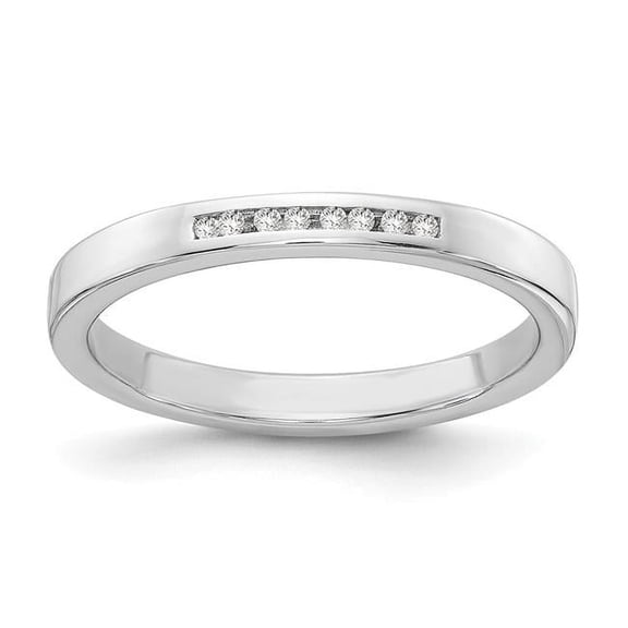 White Ice QW284-8 Sterling Silver 0.08 CT Diamond Ring, Polished - Size 8