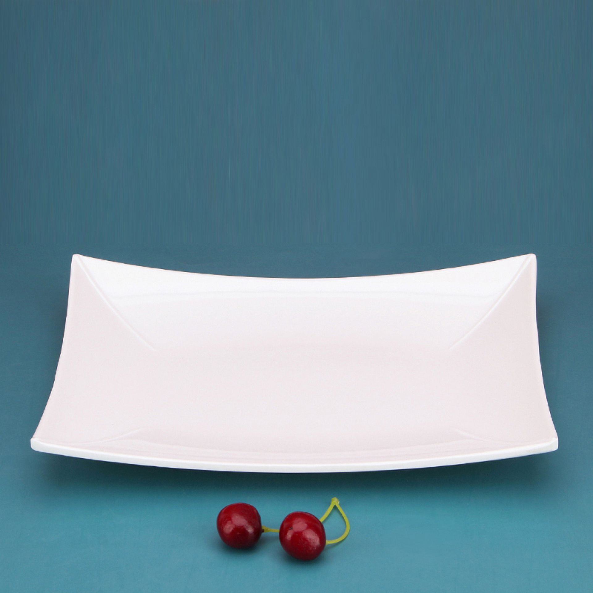 White Imitation Porcelain Fish Plate Restaurant Buffet Plate Hot Pot