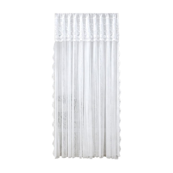 White Insect Proof Lace Door Curtain Privacy Screen Mesh For Bedroom