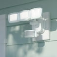 thumbnail image 1 of White Integrated LED Motion Sensor Dusk to Dawn 3-Head Outdoor Security Flood Light - 240 Degree - 85 Ft., 1 of 14