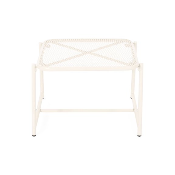 White Iron - Mesh Top Design for Modern Look - Outdoor Backyard Summer Use - Adds Color and Comfort