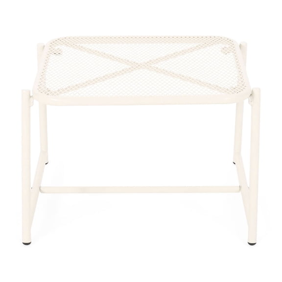 White Iron Side Table for Garden / Offer a Modern Look