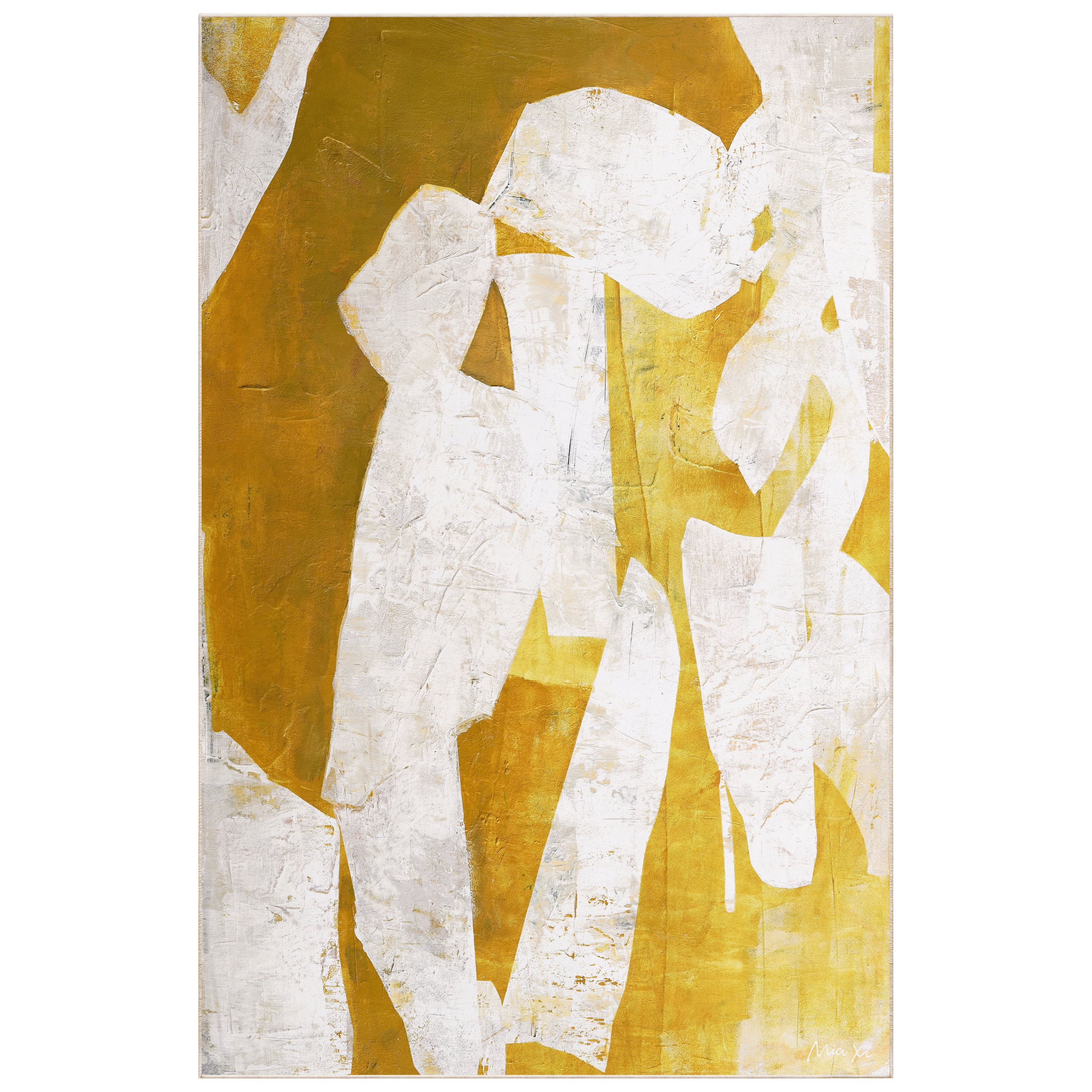 White Items Washable Abstract Art Area Rug size 5'x8'