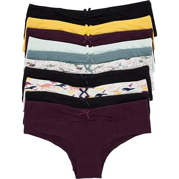 White Ivy Cheeky Underwear for Women Sexy Bikini Panties Lace Stretch Seamless Low Rise Hipster Panty Breathable Soft 10 Pack - Medium