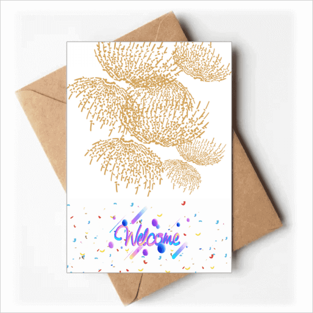 White Japanese Culture Autumn Welcome Back Greeting Cards Envelopes Blank