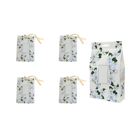 White Jasmine Scented Sachets 4 Pack Deodorizer For Home And Office Eliminates Unpleasant Smells 80G Net Weight Multi Functional Use In Storage Boxes And Pillows