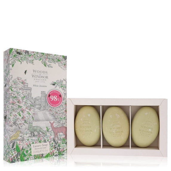White Jasmine by Woods of Windsor Three 2.1 oz Luxury Soaps 2.1 oz for Female
