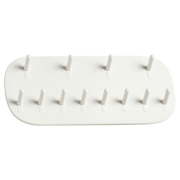 White Jewelry Storage Hook Wall Mounted No Drill Jewelry Display Rack Elegant Accessory Organizer For Necklaces Earrings And Bracelets