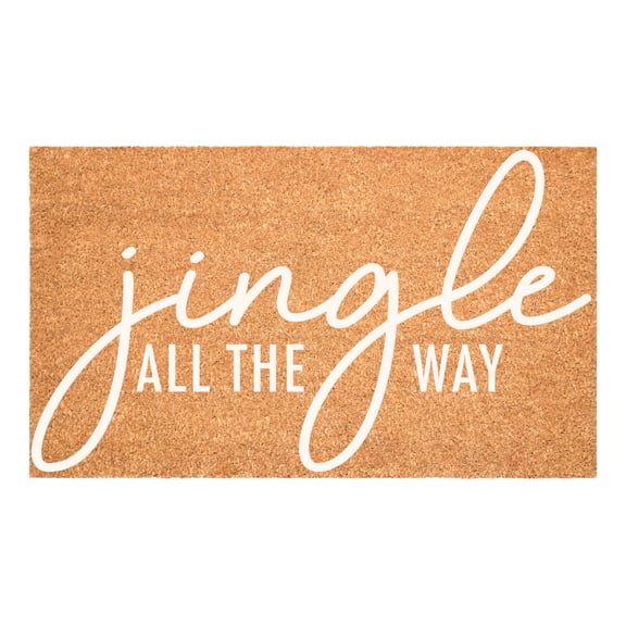 White Jingle All the Way Doormat 17" x 29"