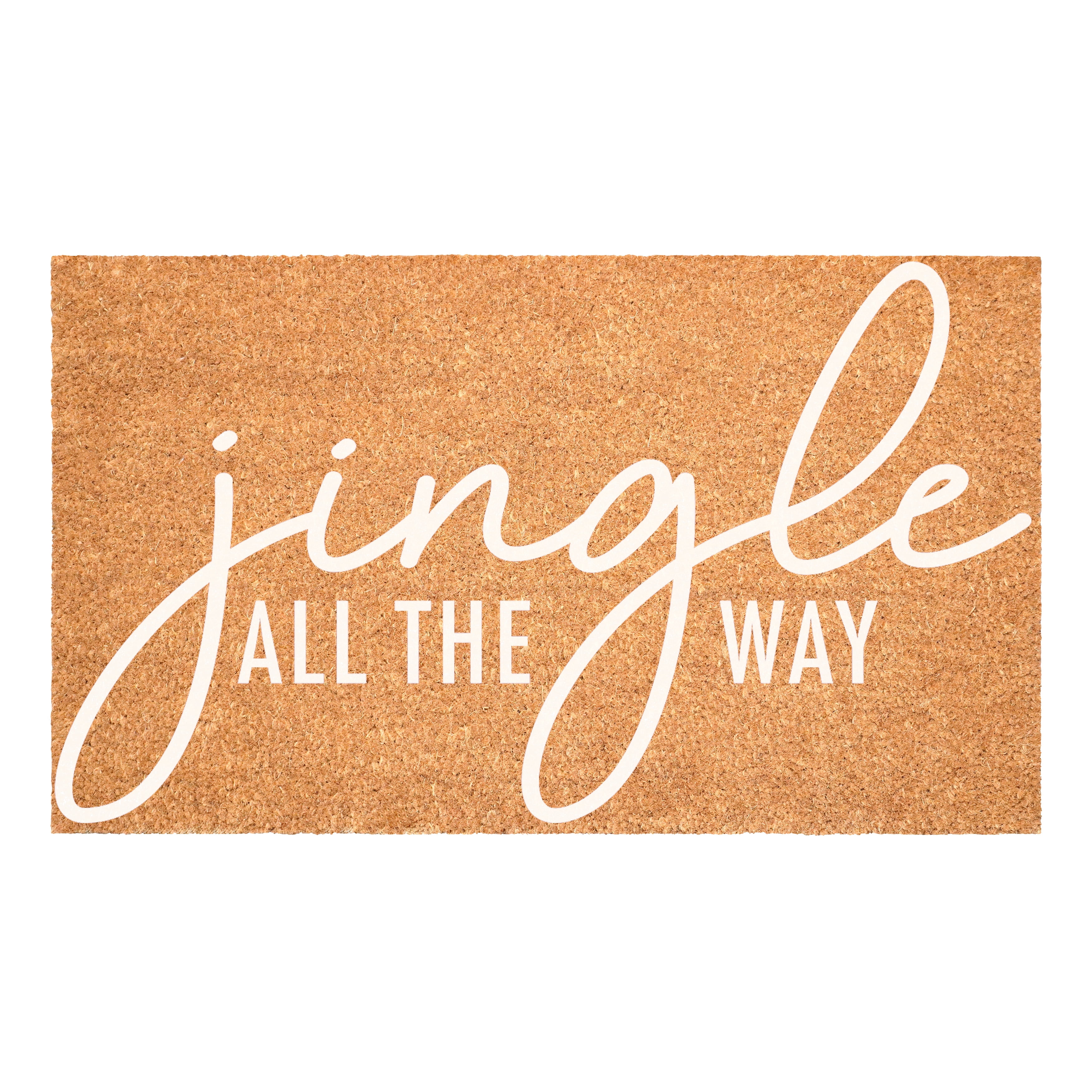 White Jingle All the Way Doormat 24" x 36"