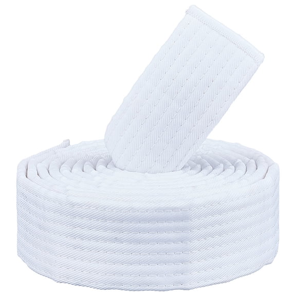 White Jiu Jitsu Belts Polyester Martial Arts Belt Judo Karate Aikido Uniform Ranking Belt Long Soft Universal Fit Adult Belts Taekwondo