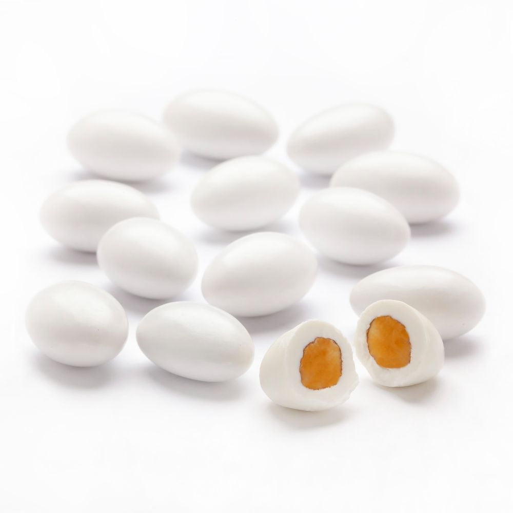 White Jordan Almonds - 2 Pound (32 Ounces) - Gourmet Candy by CandyKorner