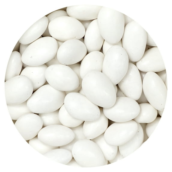 White Jordan Almonds, 2 Pound Jordan Almonds Bulk Bag, White Candy, White Almonds, Wedding Candy Favors, Events & Holidays